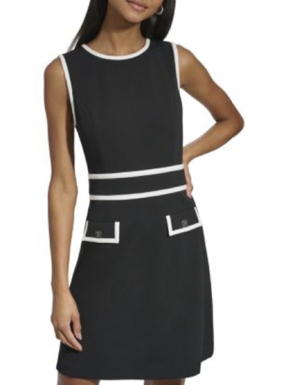 Karl lagerfeld black and white mini dress - Picture 1 of 4